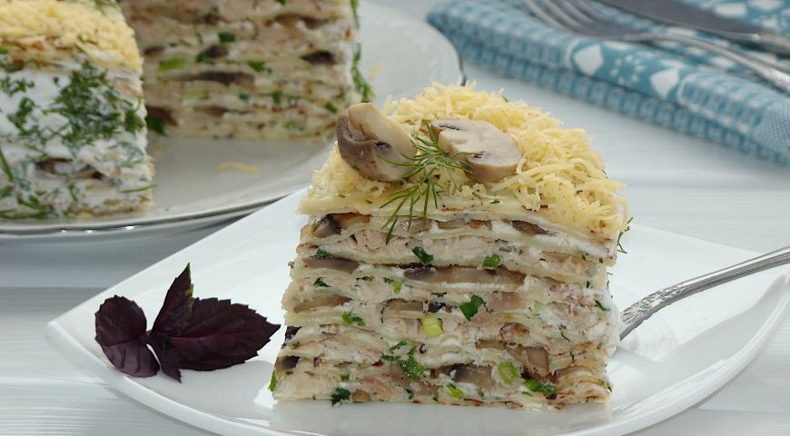 Торт С Курицей Рецепт С Фото