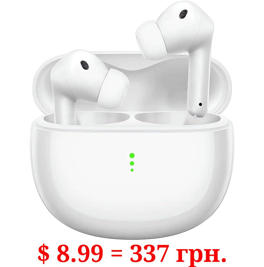 GVOVG Wireless Headphones, Bluetooth 5.3 Headphones with Active Noise, IPX7 Waterproof Stereo Sound Wireless Earbuds with Charging Case, Bluetooth Earbuds with Microphone for iOS/Android