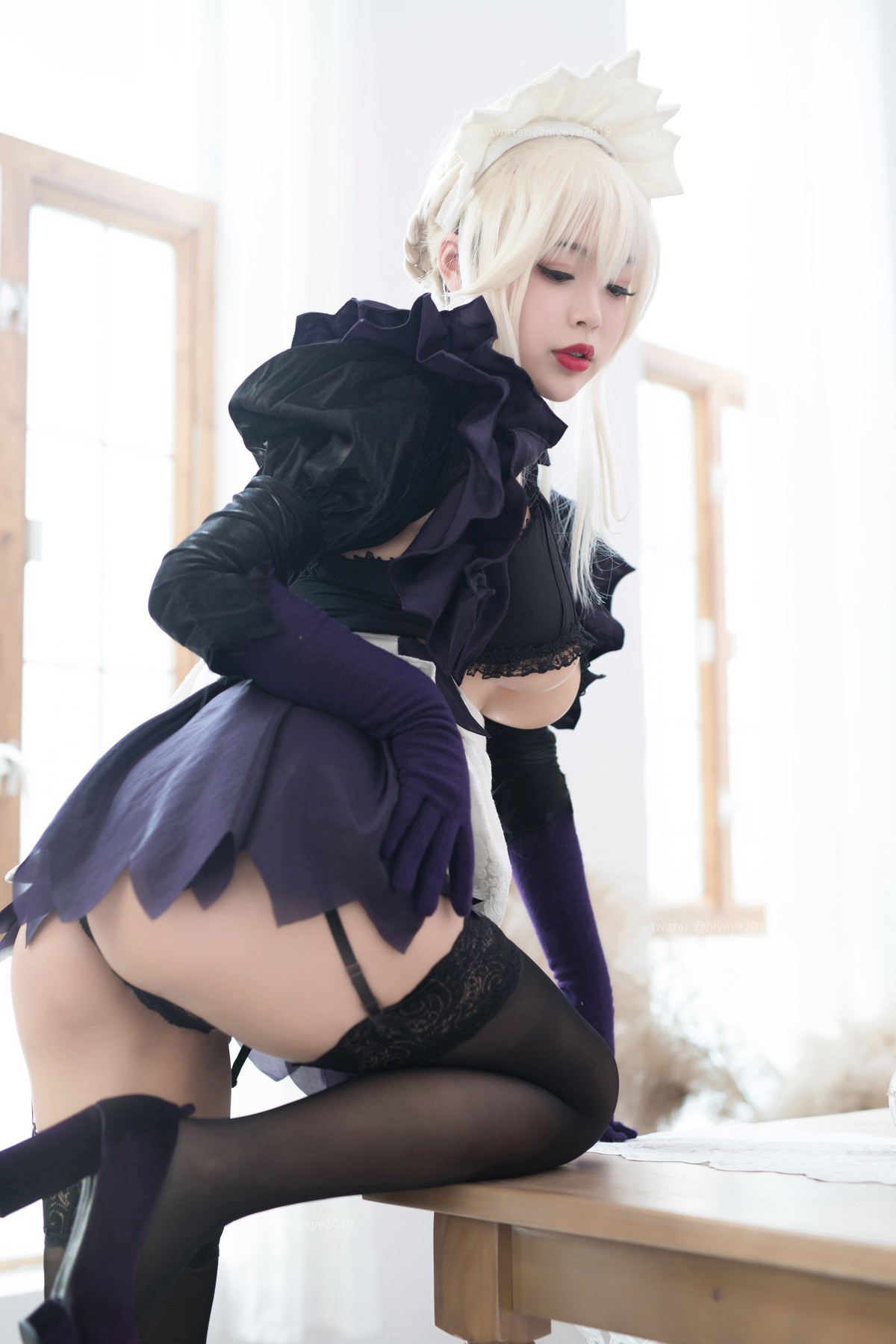 Cosplay 白烨 黑枪呆女仆 4