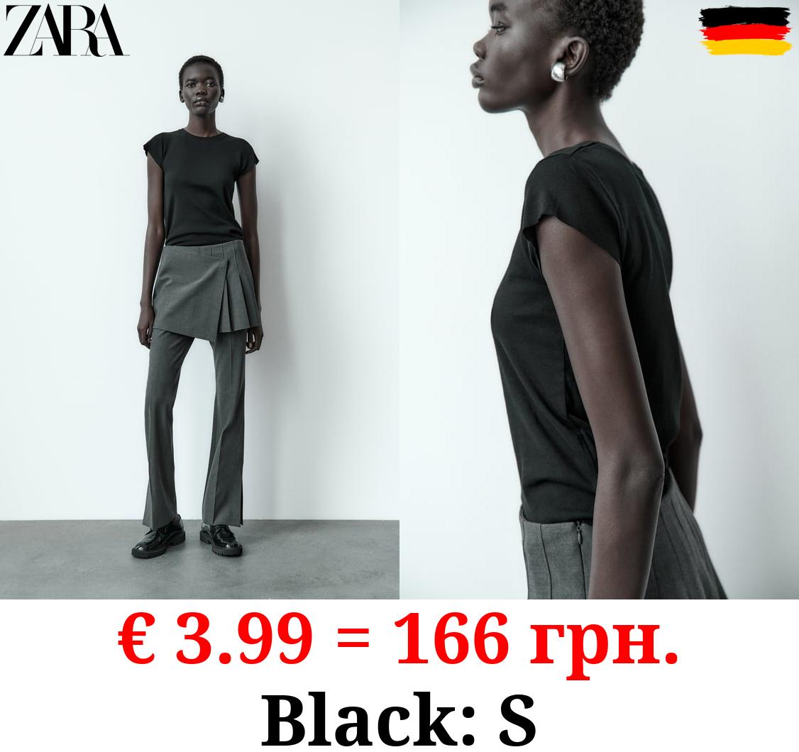 RIBBED LIGHTWEIGHT COTTON T-SHIRT