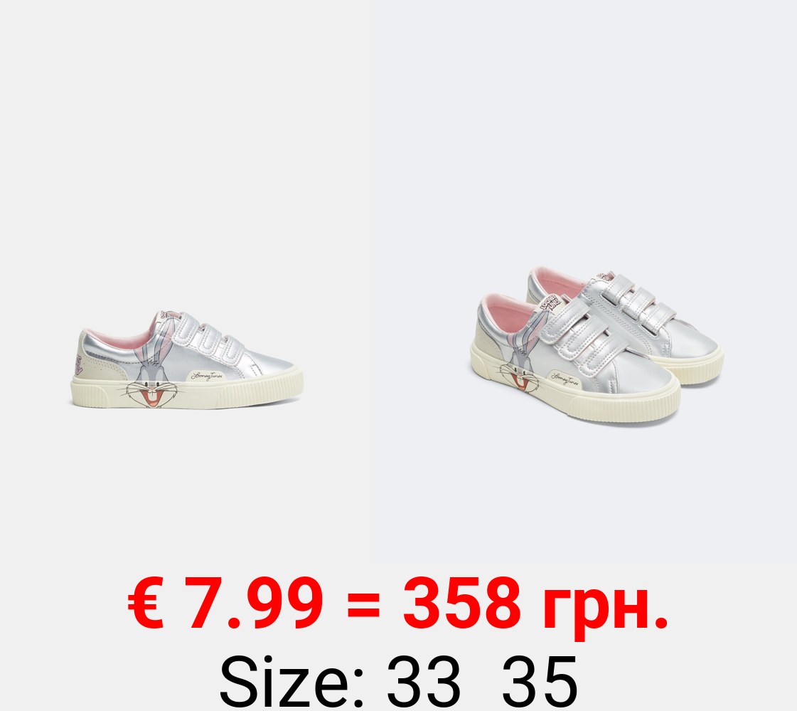 BUGS BUNNY © &™ WARNER BROS metallic sneakers