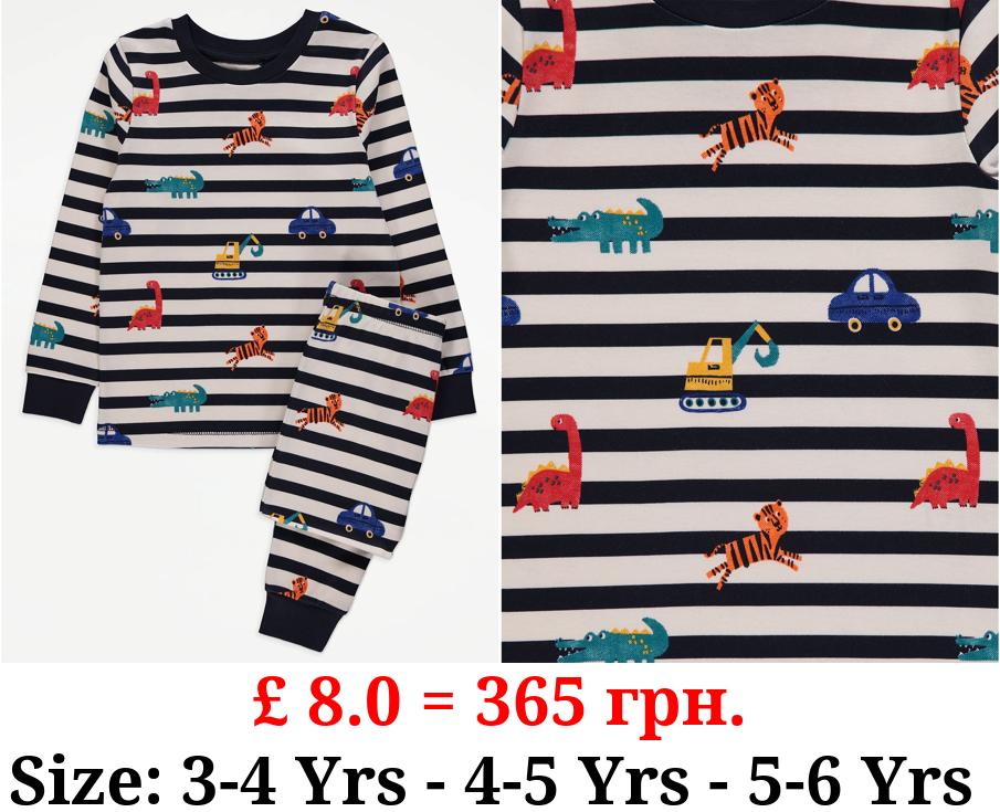 Striped Animal Vehicle Pyjamas
