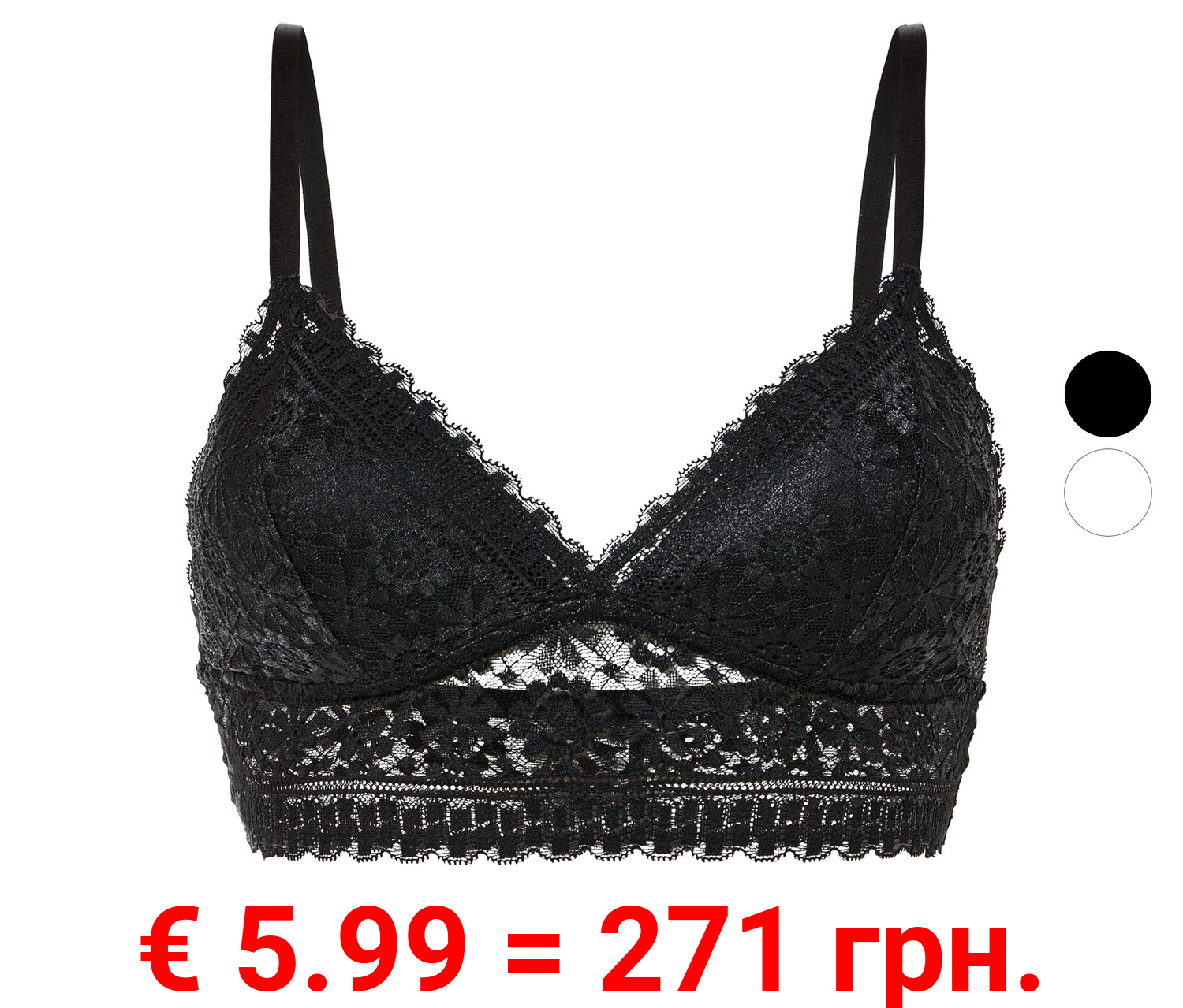 esmara® Damen Bustier mit eleganter Spitze