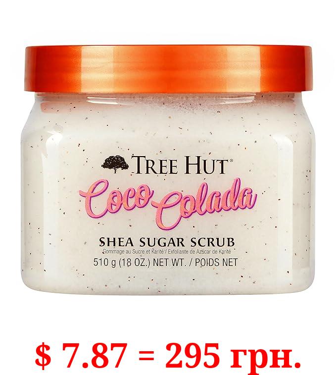 Tree Hut Shea Sugar Scrub Coco Colada, 18 oz, Ultra Hydrating and Exfoliating Scrub for Nourishing Essential Body Care