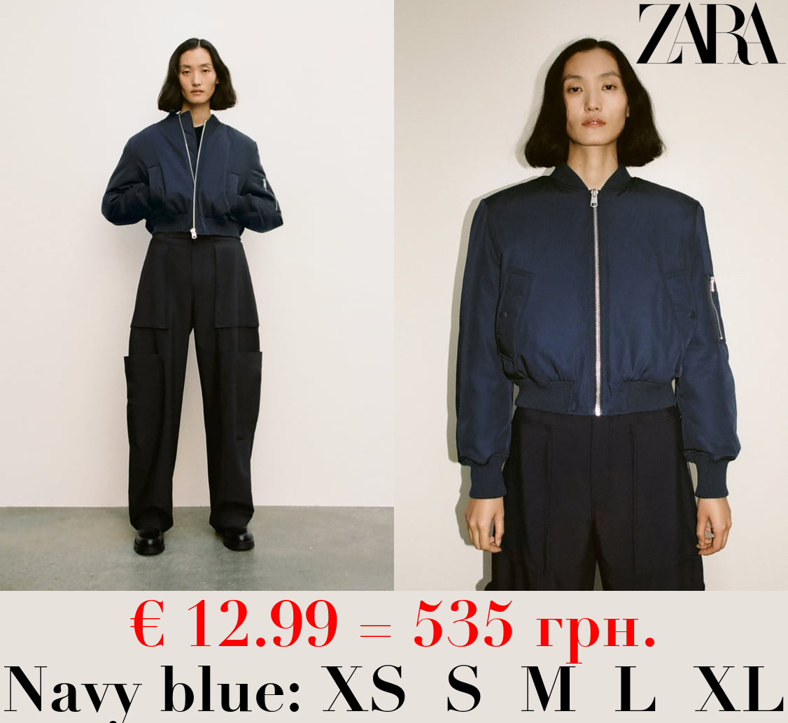 ZW COLLECTION SHORT BOMBER JACKET