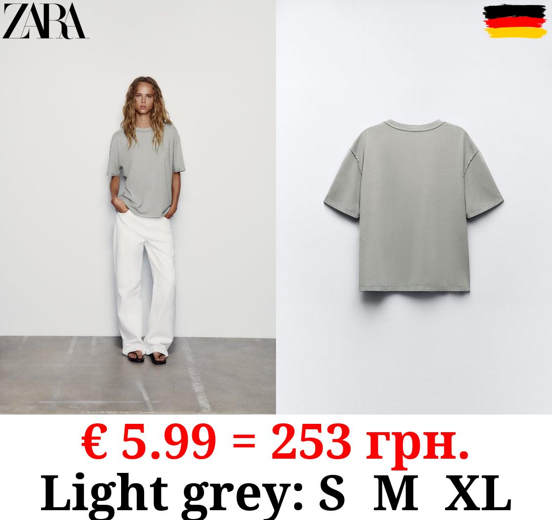 COTTON T-SHIRT WITH INVERTED SEAMS