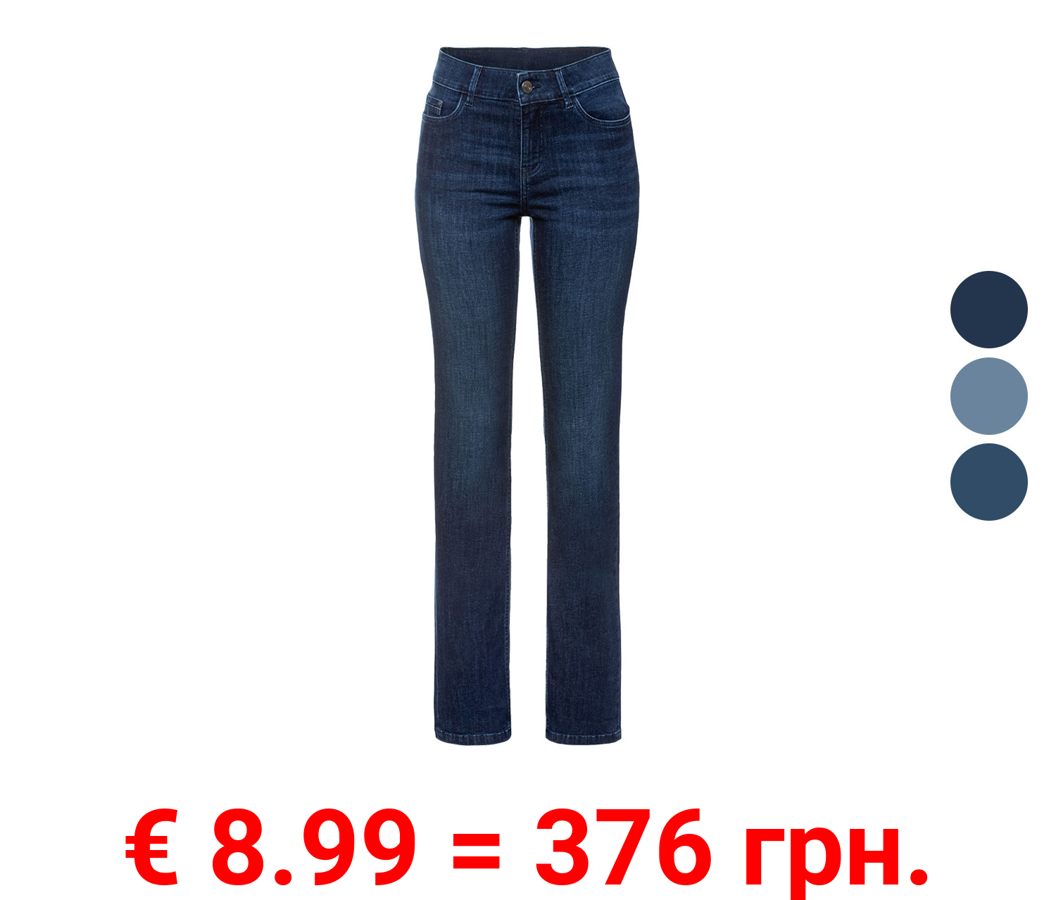 esmara® Damen Jeans, Straight Fit, mit normaler Leibhöhe