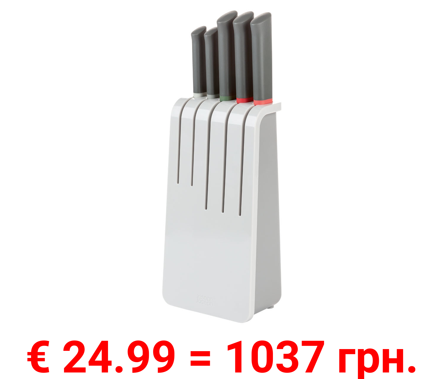 Joseph Joseph Duo Messerblock-Set 6tlg., mit Edelstahlklingen