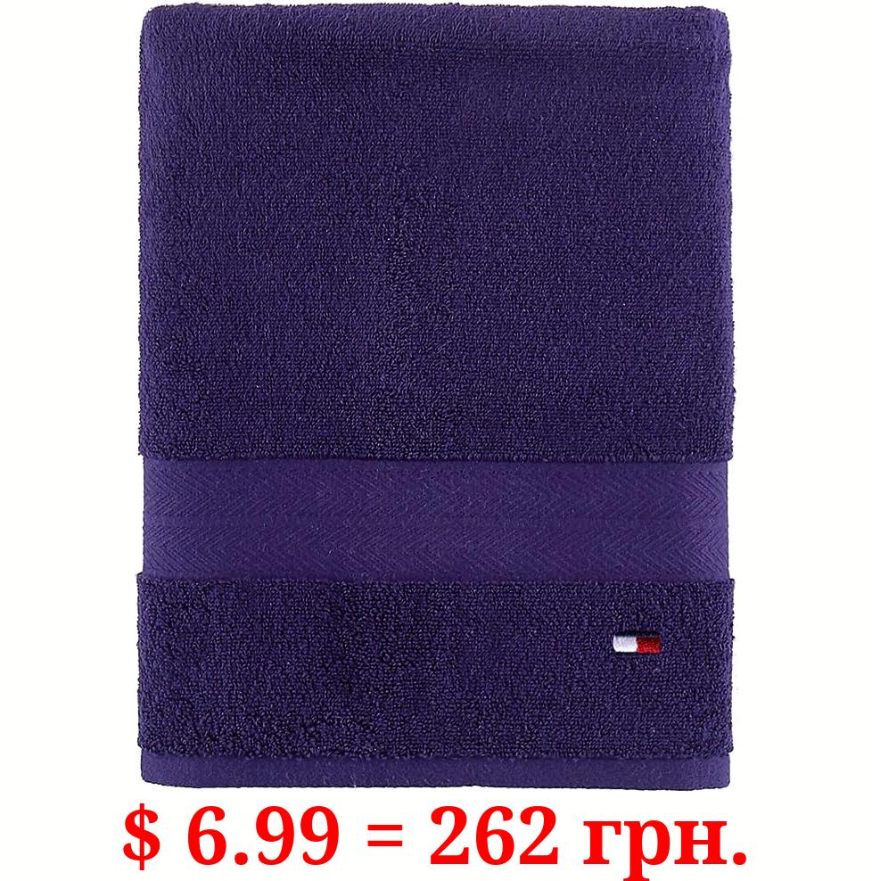 Tommy Hilfiger Solid Color Bath Towel 1 Piece - 30 X 54 Inches, 100% Cotton 574 GSM (Peacoat)