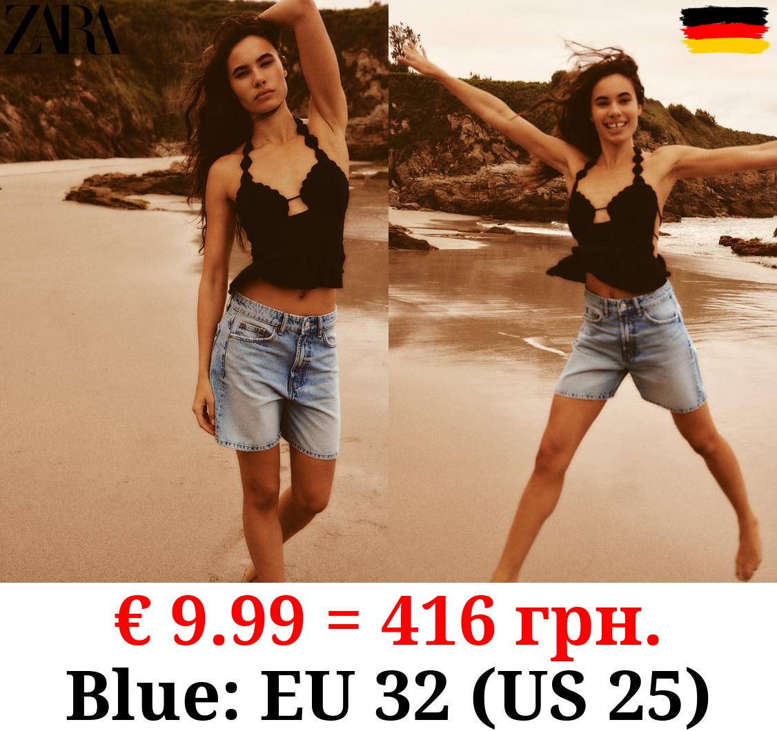 TRF REGULAR FIT MID-RISE BERMUDA SHORTS