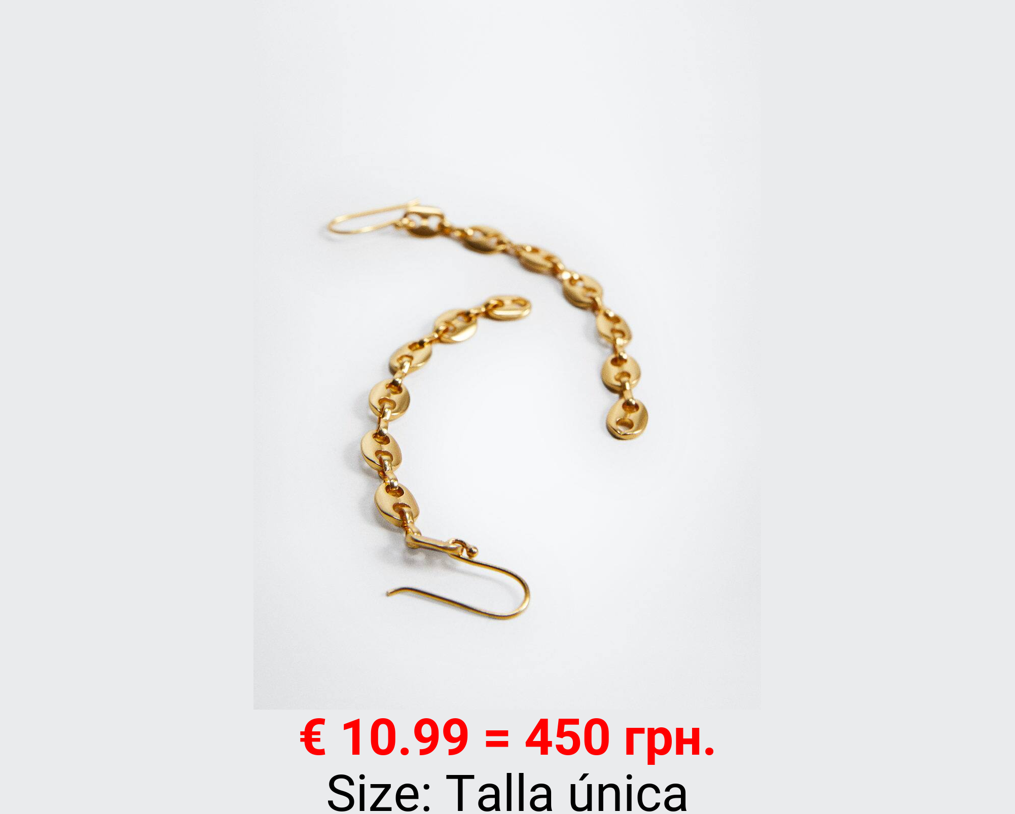 Pendientes eslabones 24k