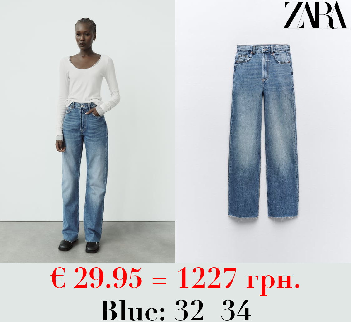 TRF HIGH-RISE WIDE-LEG JEANS