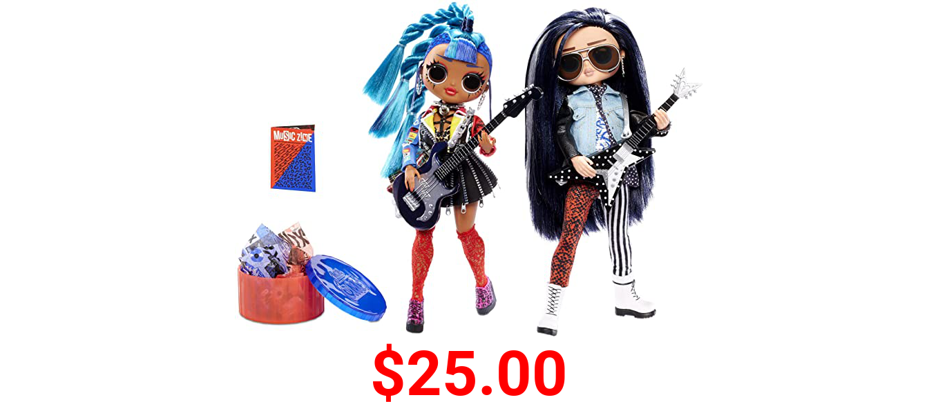 L.O.L. Surprise! O.M.G. Remix Rocker Boi and Punk Grrrl 2 Pack – 2 Fashion Dolls with Music