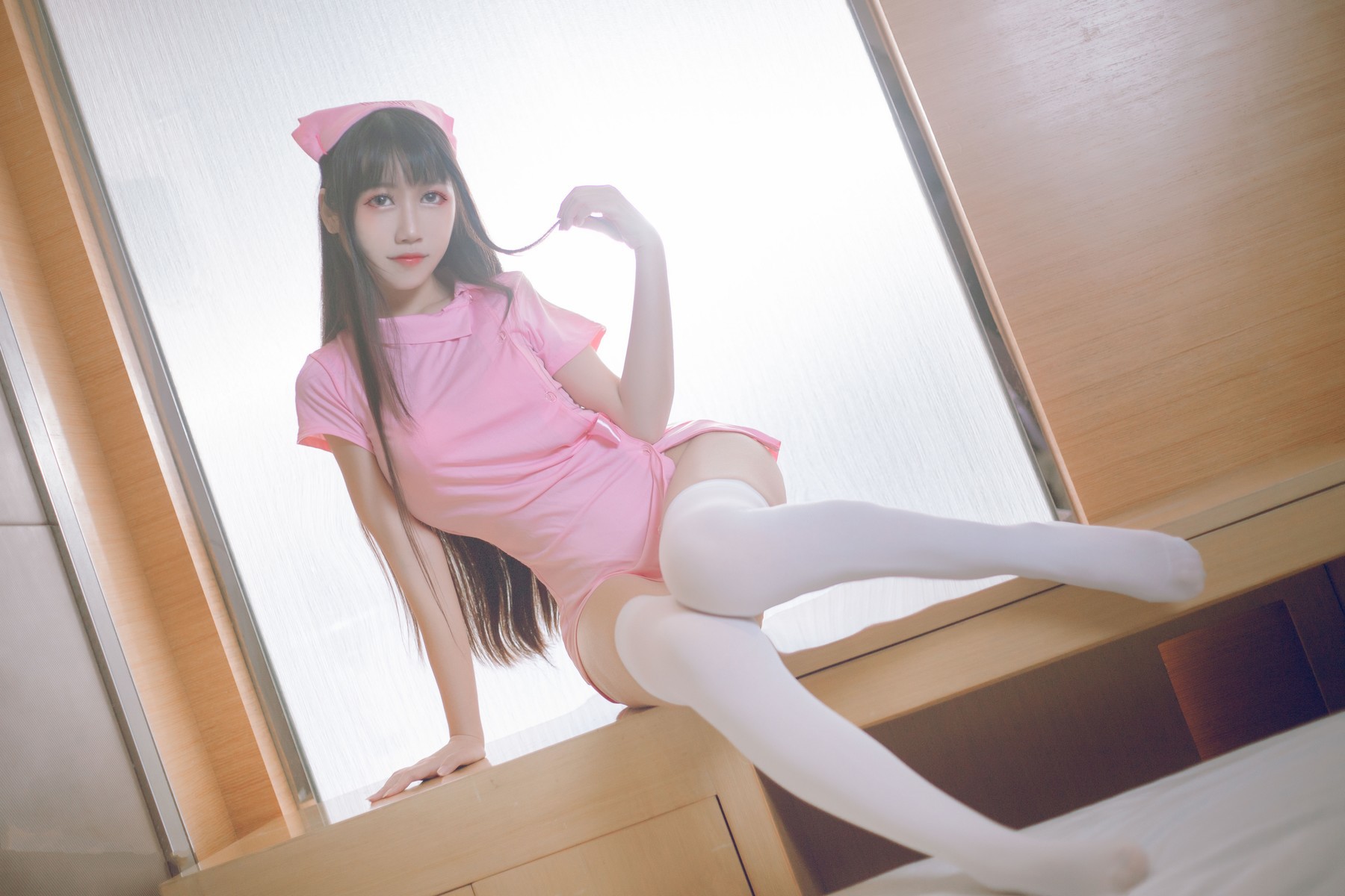 Cosplay 不呆猫 粉红护士 26