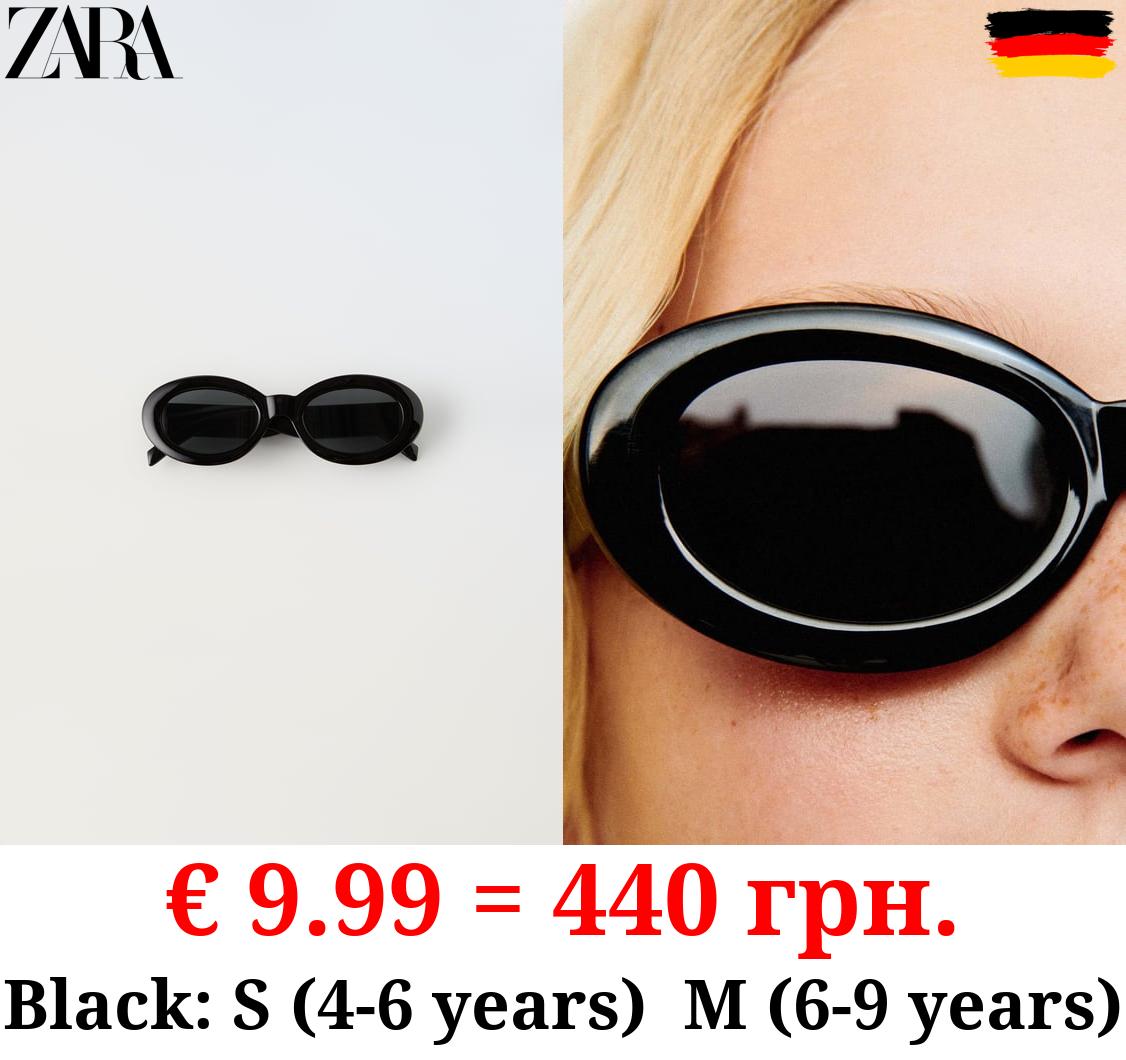 OVAL RESIN-FRAME SUNGLASSES