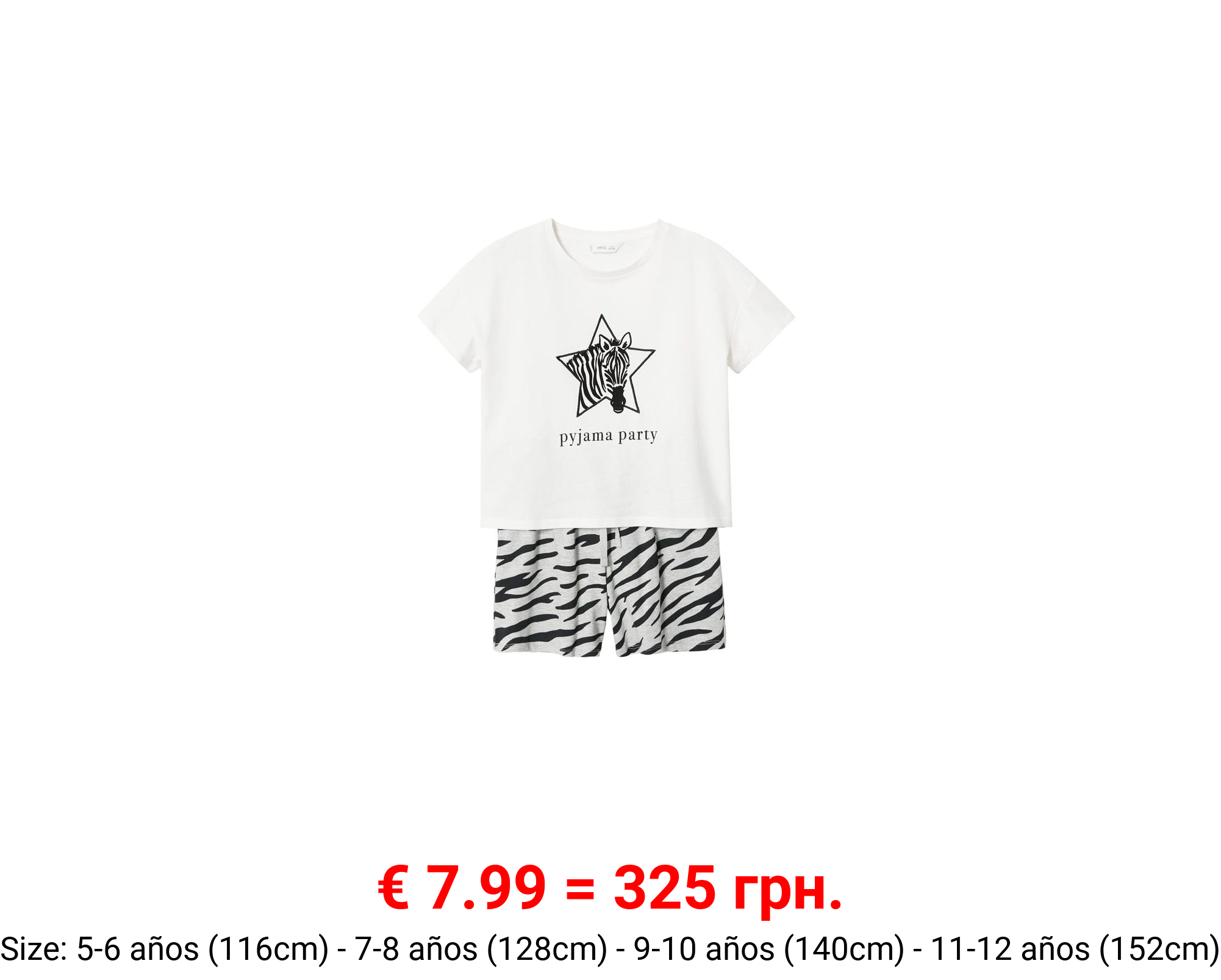 Pijama corto estampado