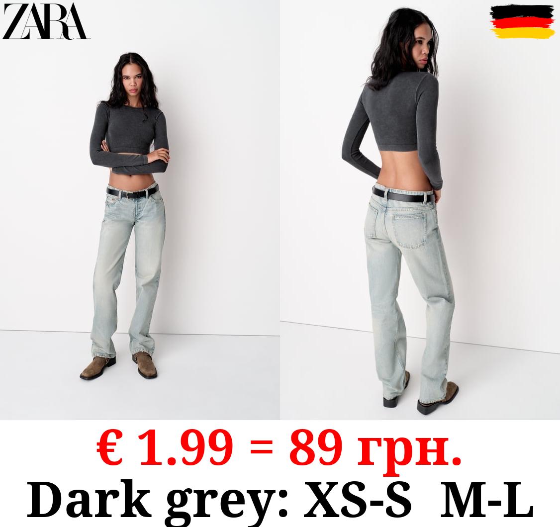 SEAMLESS RIBBED FADED CROP TOP