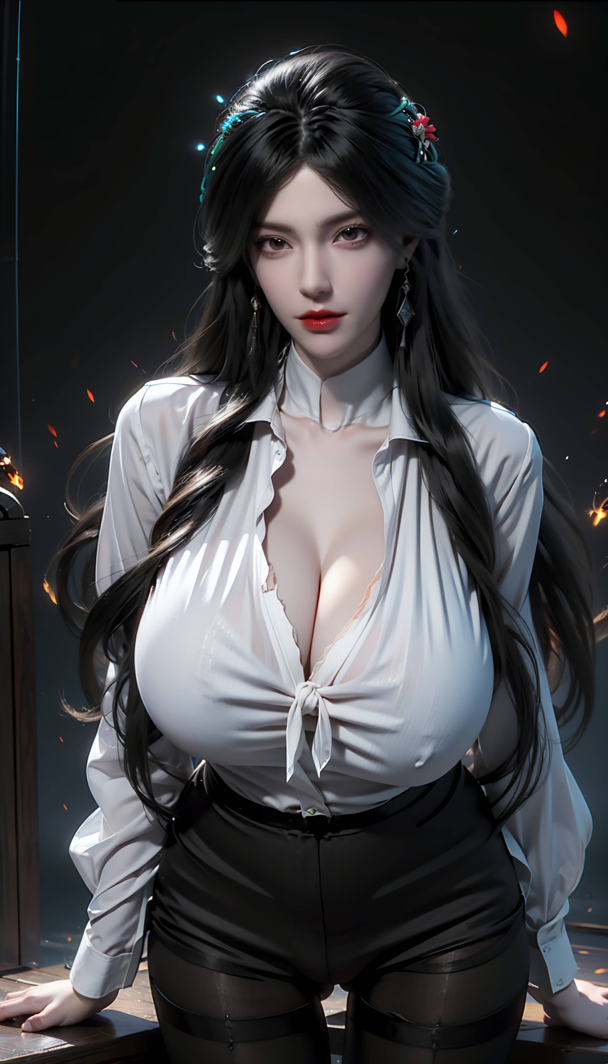 图片[28]-完美世界-柳神 黑丝衬衫-六色网