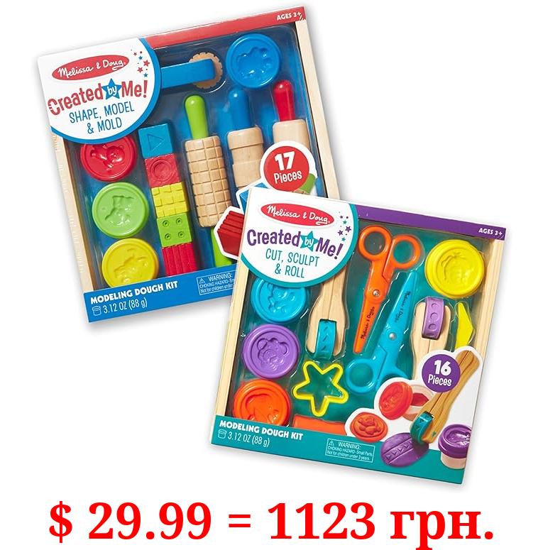 Melissa & Doug Clay Play Activity Set - With Sculpting Tools and 8 Tubs of Modeling Dough - Arts And Crafts For Kids, Clay Kits For Ages 3+