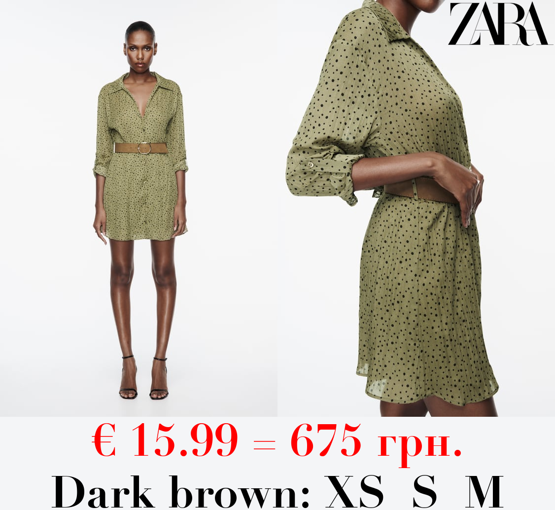 SHIRT DRESS WITH BELT