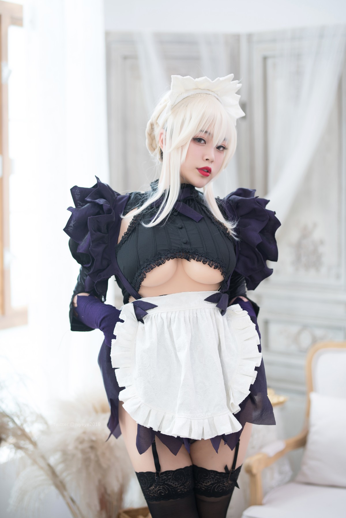 Cosplay 白烨 黑枪呆女仆 24