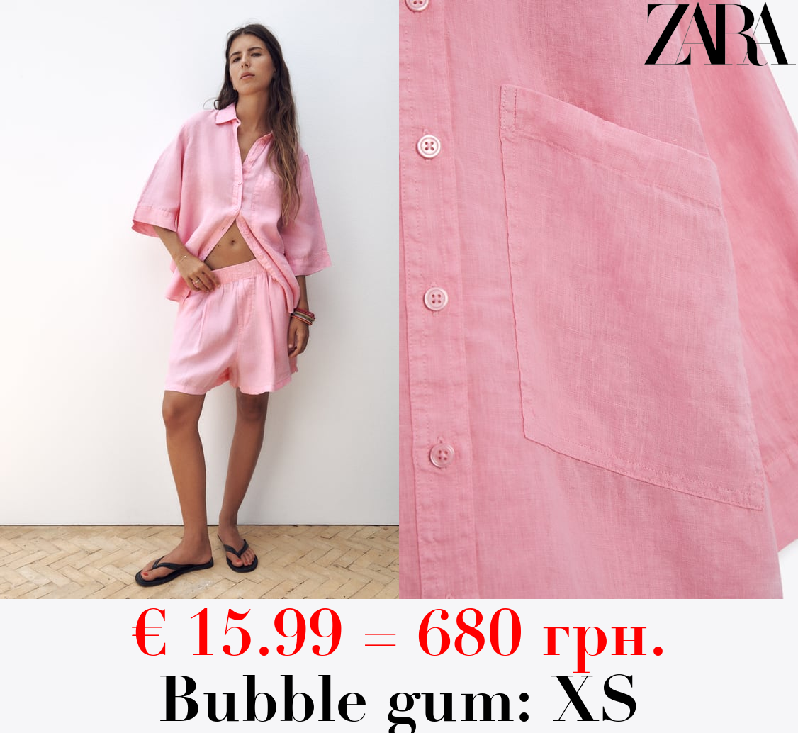 LINEN SHIRT WITH POCKET