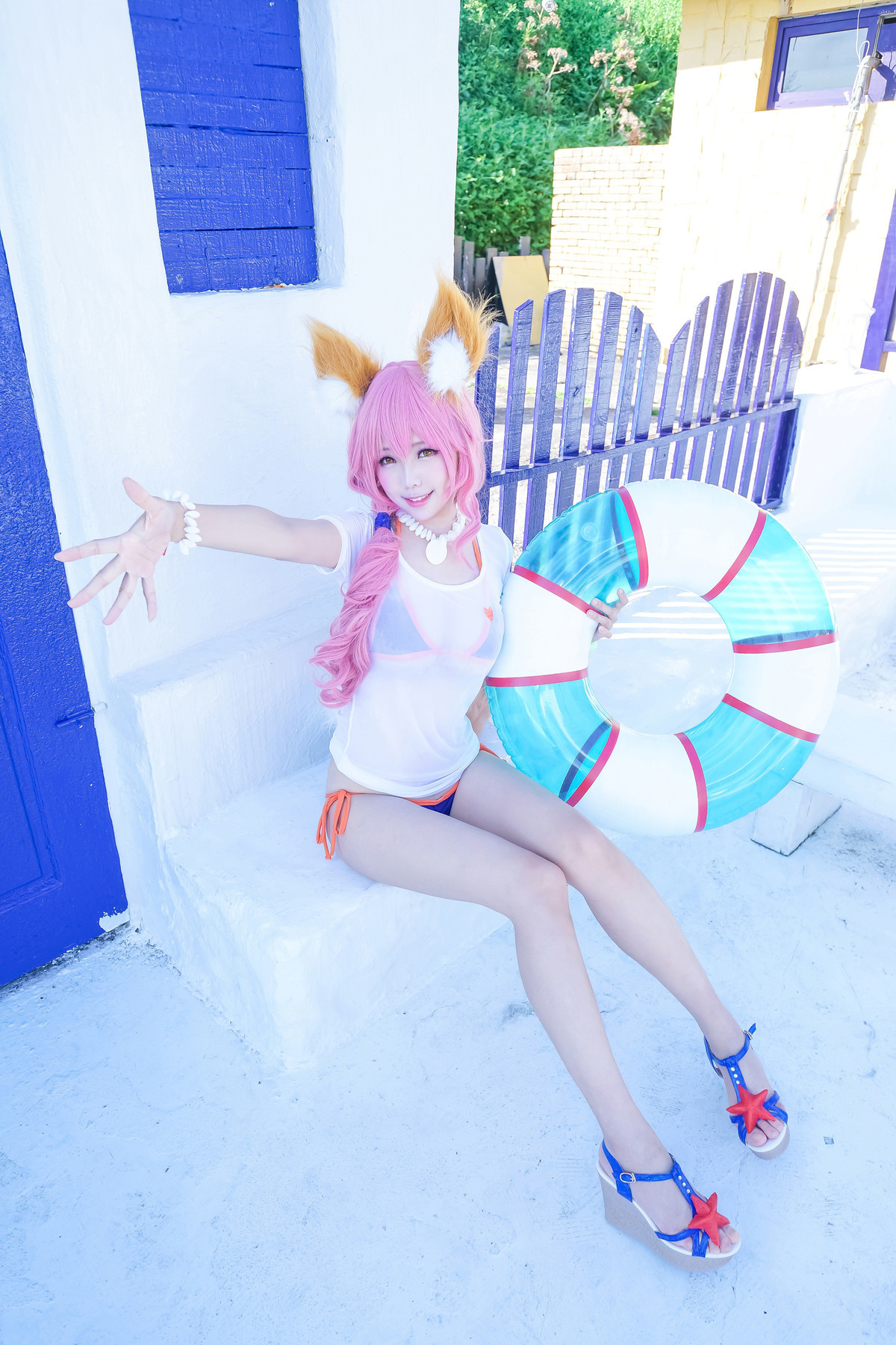 Cosplay ElyEE子 玉藻前泳装 1