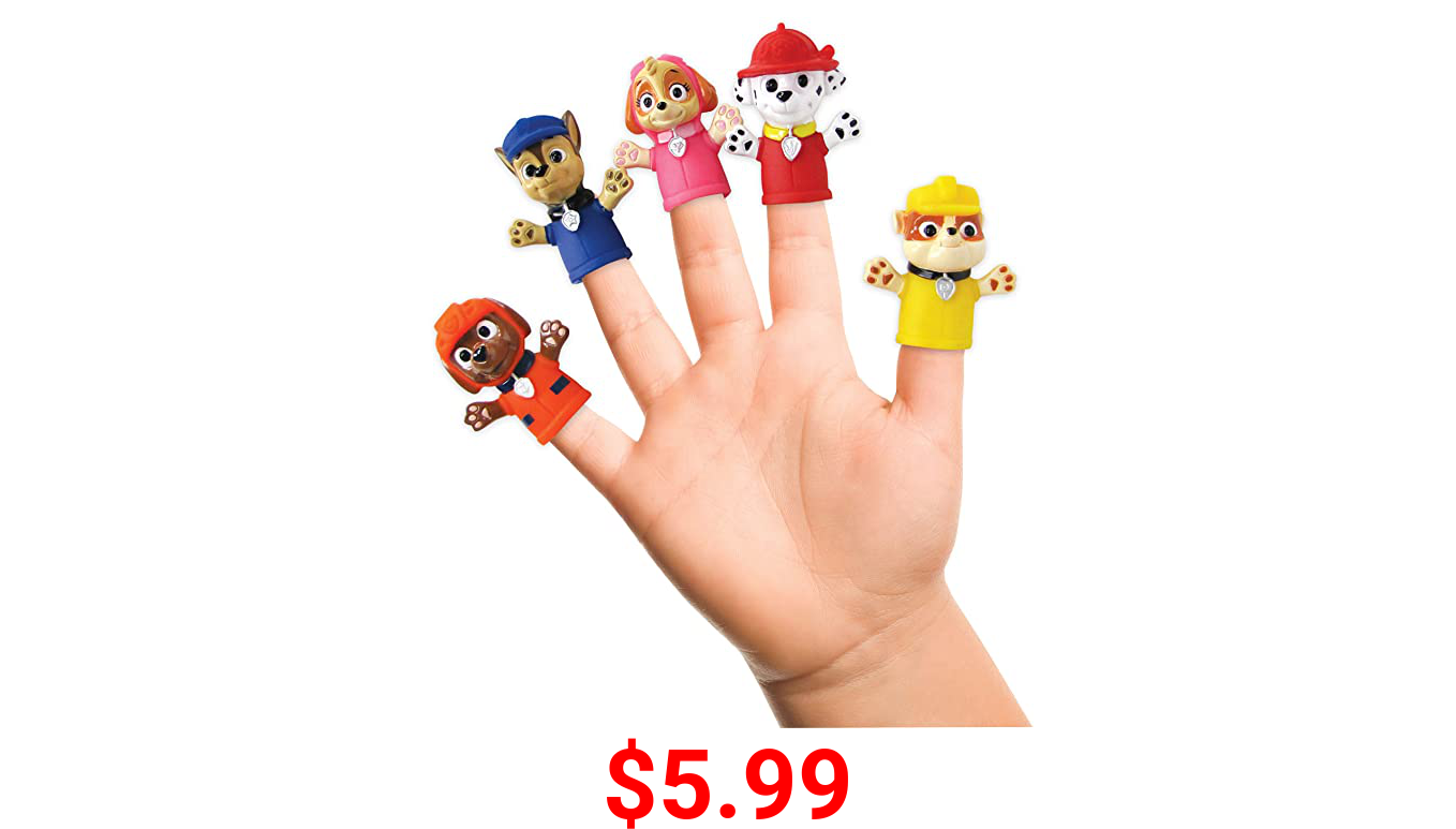 Nickelodeon Paw Patrol Finger Puppets - Party Favors, Educational, Bath Toys