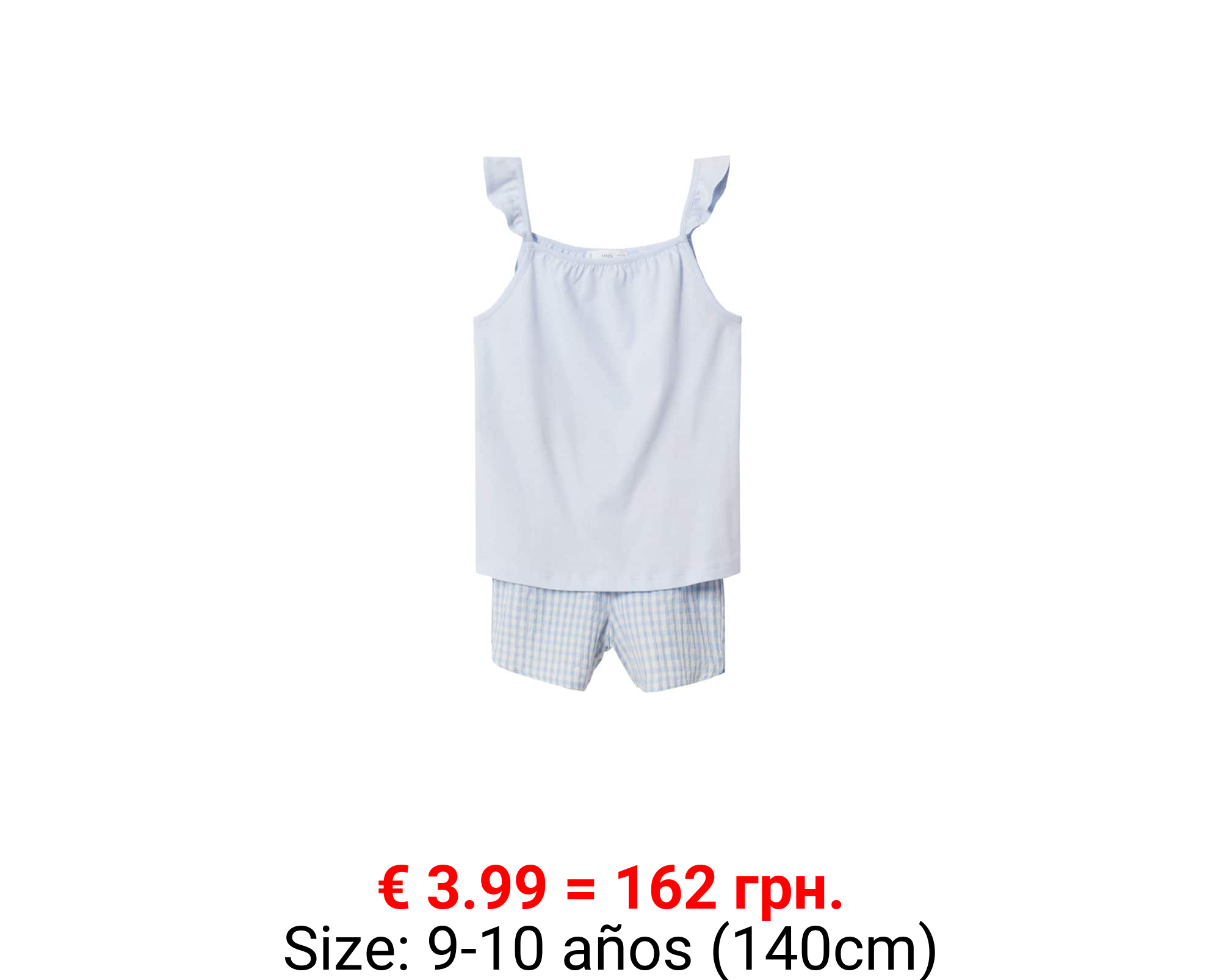 Pijama corto cuadro vichy