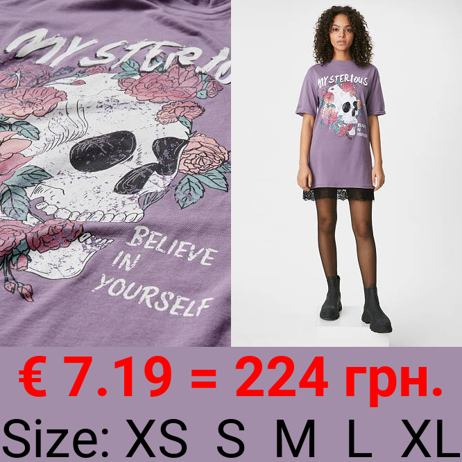 CLOCKHOUSE - T-Shirt-Kleid - 2-in-1-Look