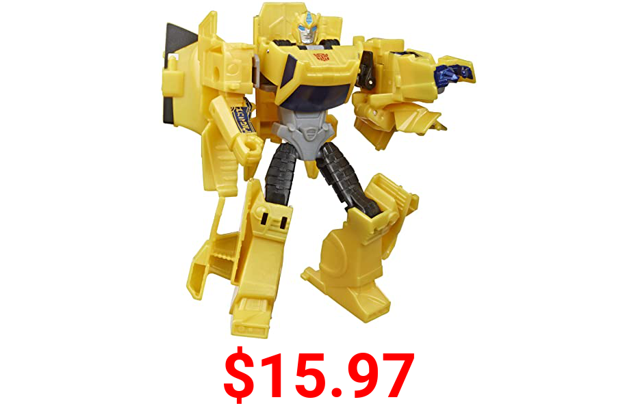 Transformers Bumblebee Cyberverse Adventures Action Attackers Warrior Class Bumblebee Action Figure, Sting Shot Move, 5.4-inch