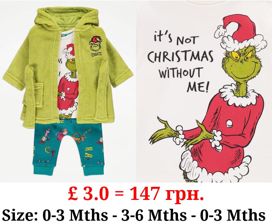 The Grinch Matching Baby Christmas Pyjamas and Dressing Gown