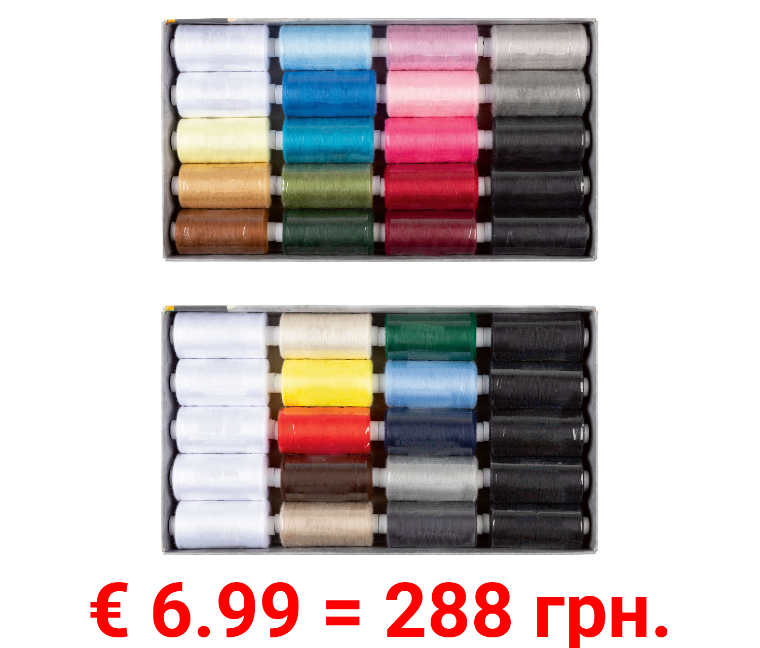 crelando® Nähmaschinen-Syngarn, 20 Spulen