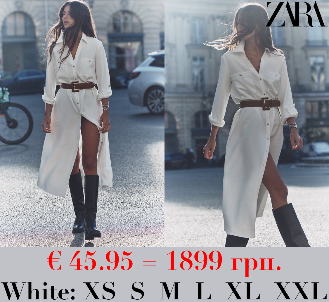 SHIRT DRESS WITH BELT