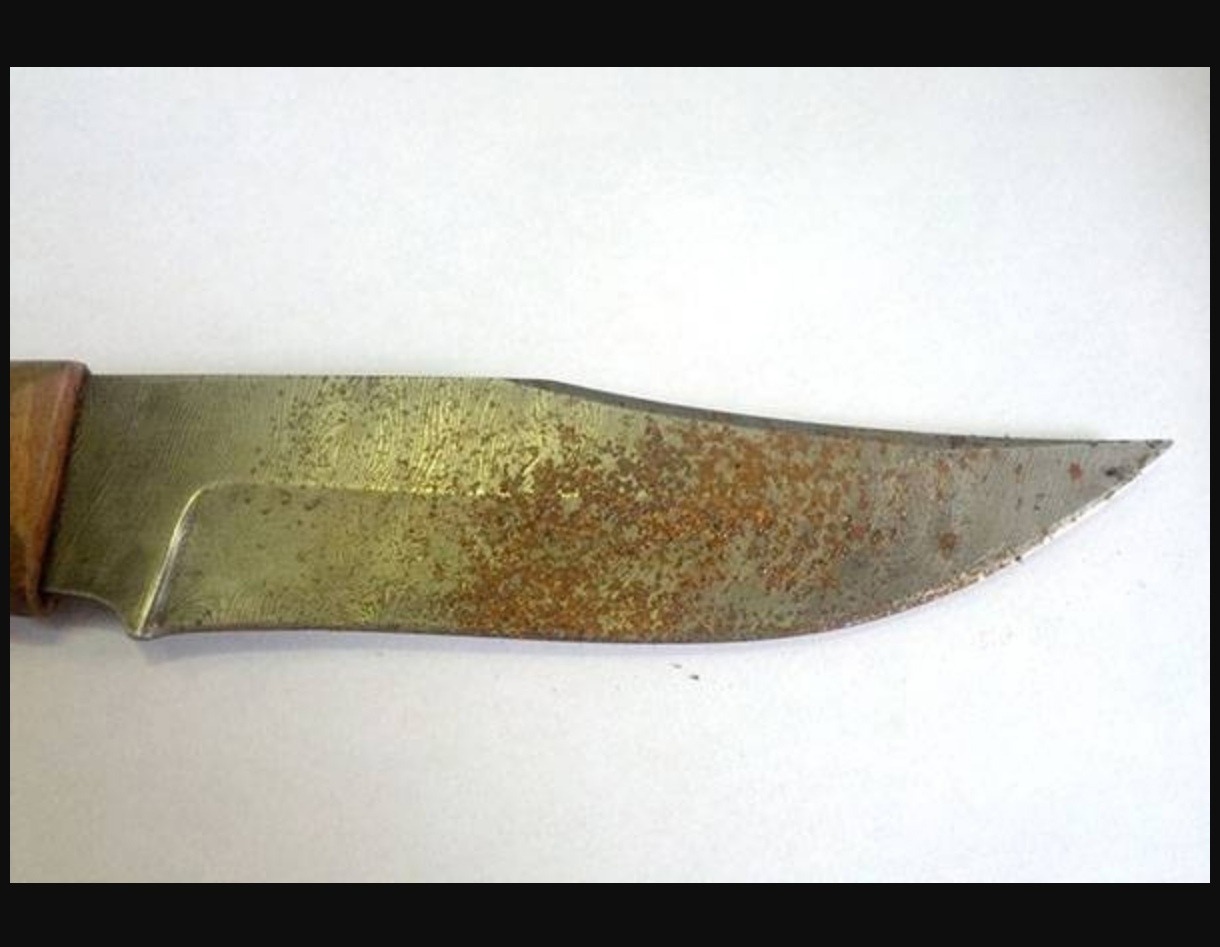 Rust stainless steel knife фото 7