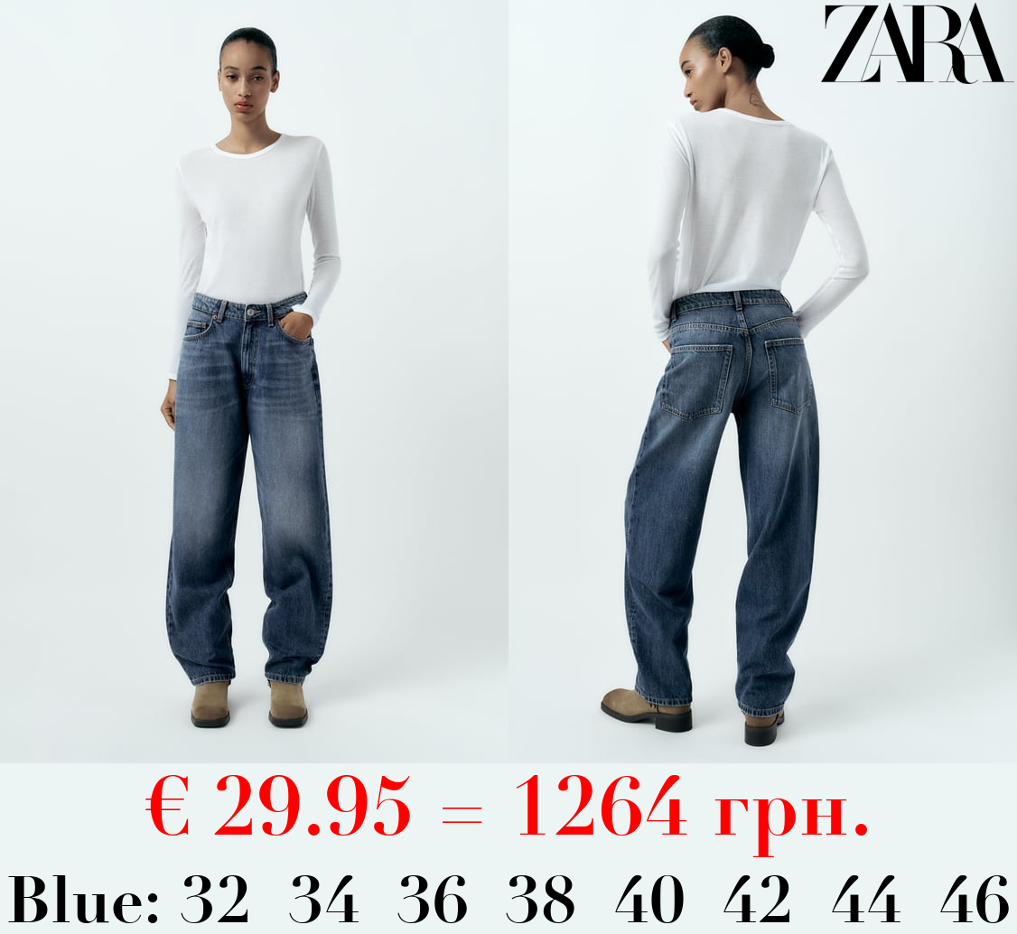 MID-RISE TAILORED BALLOON JEANS