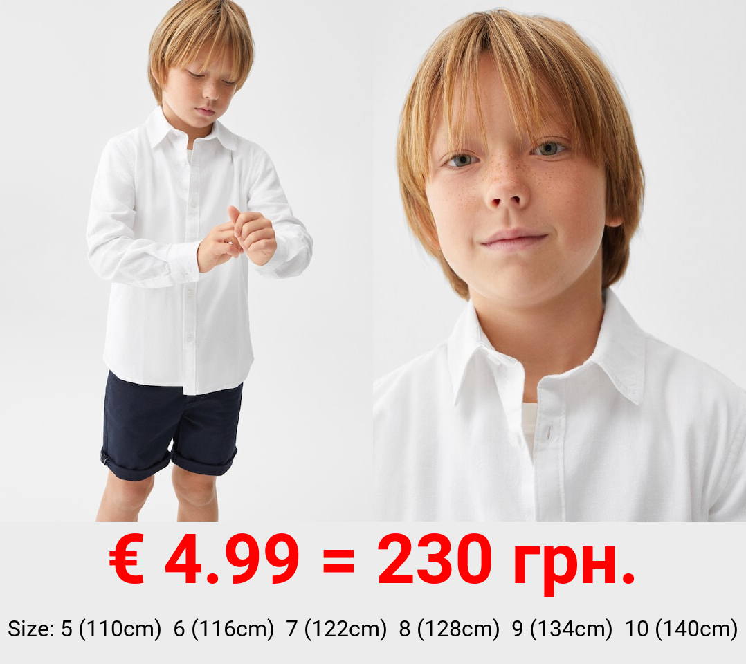 Camisa regular fit lino