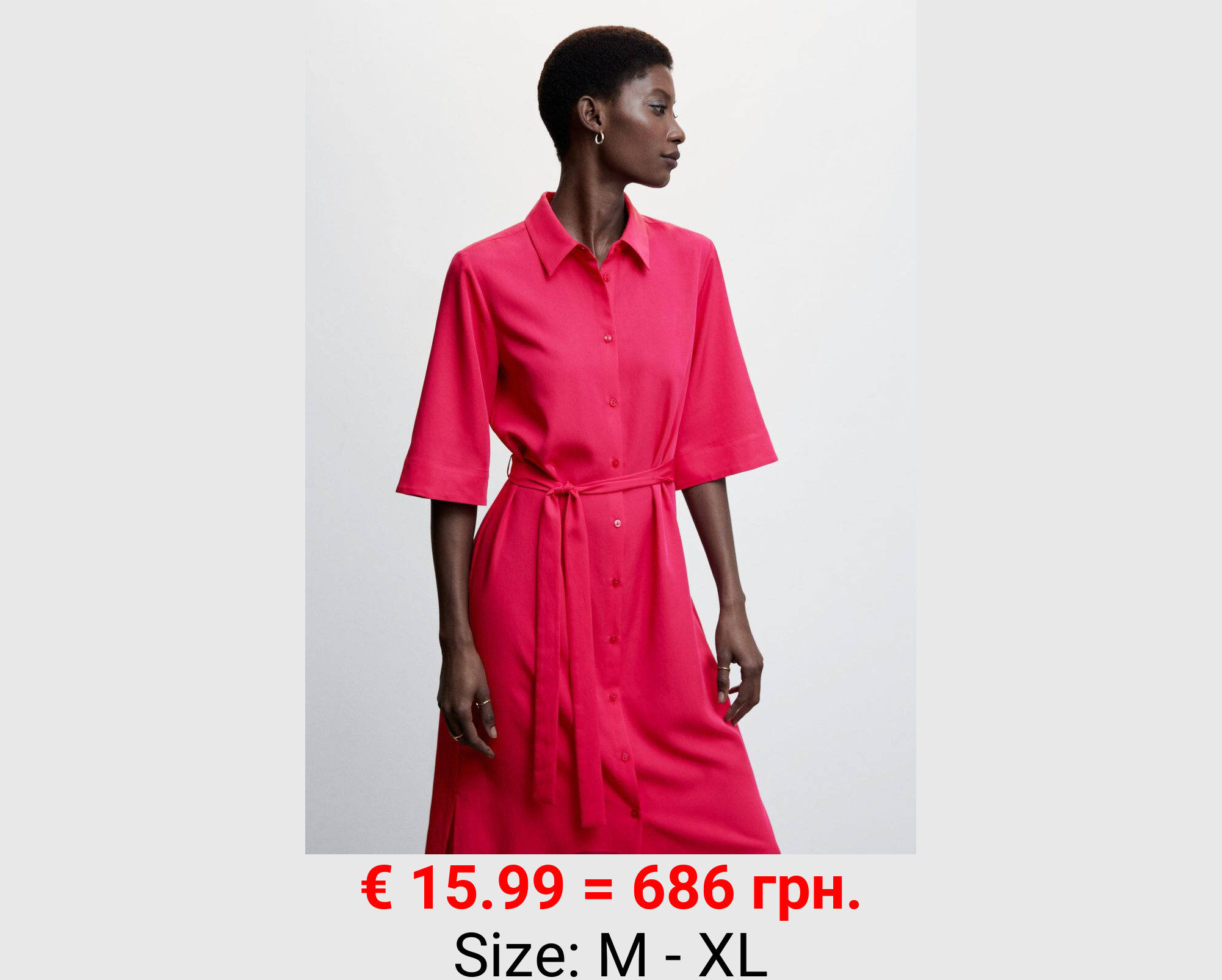 Vestido camisero lazo