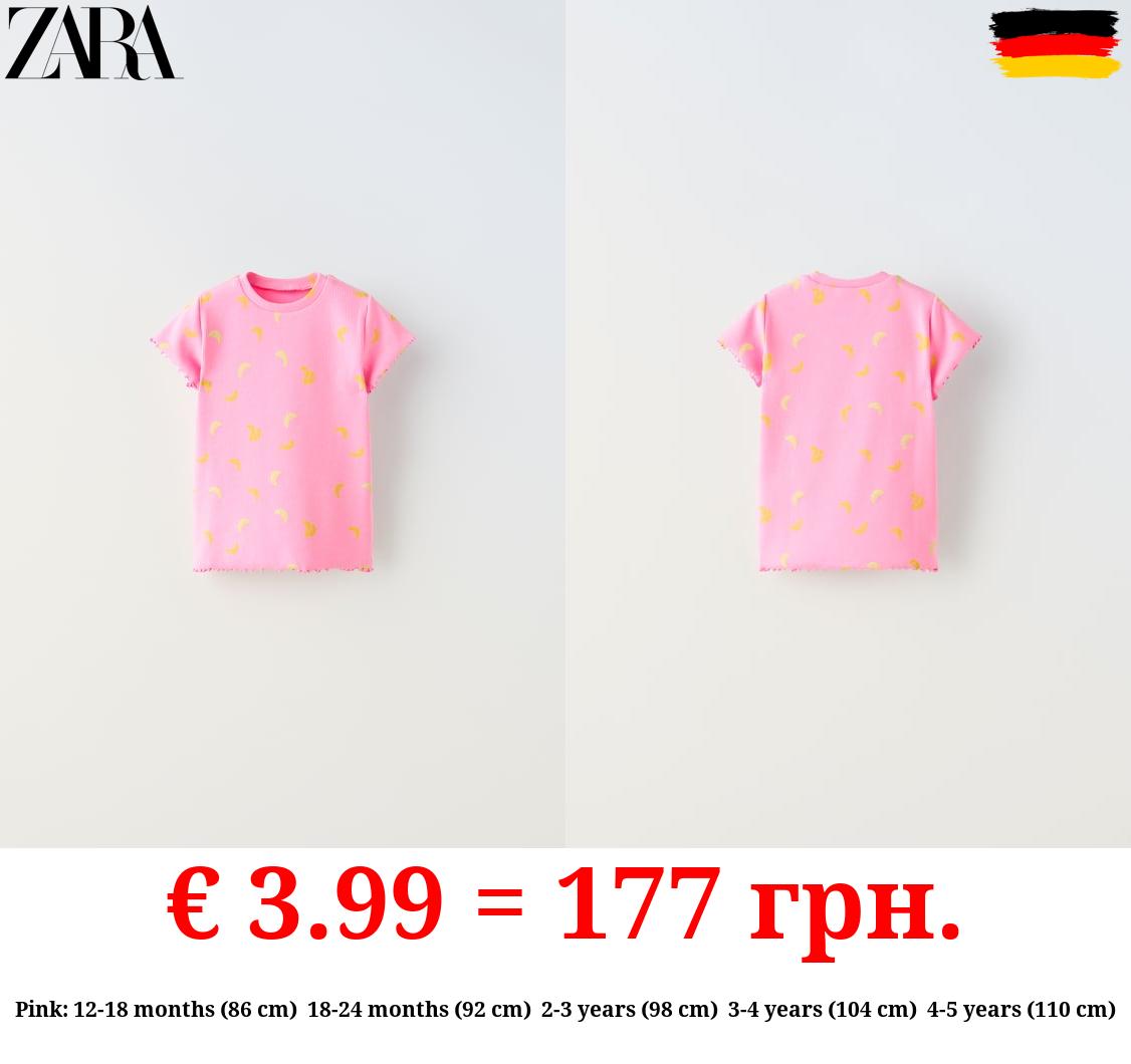 PRINTED RIBBED T-SHIRT