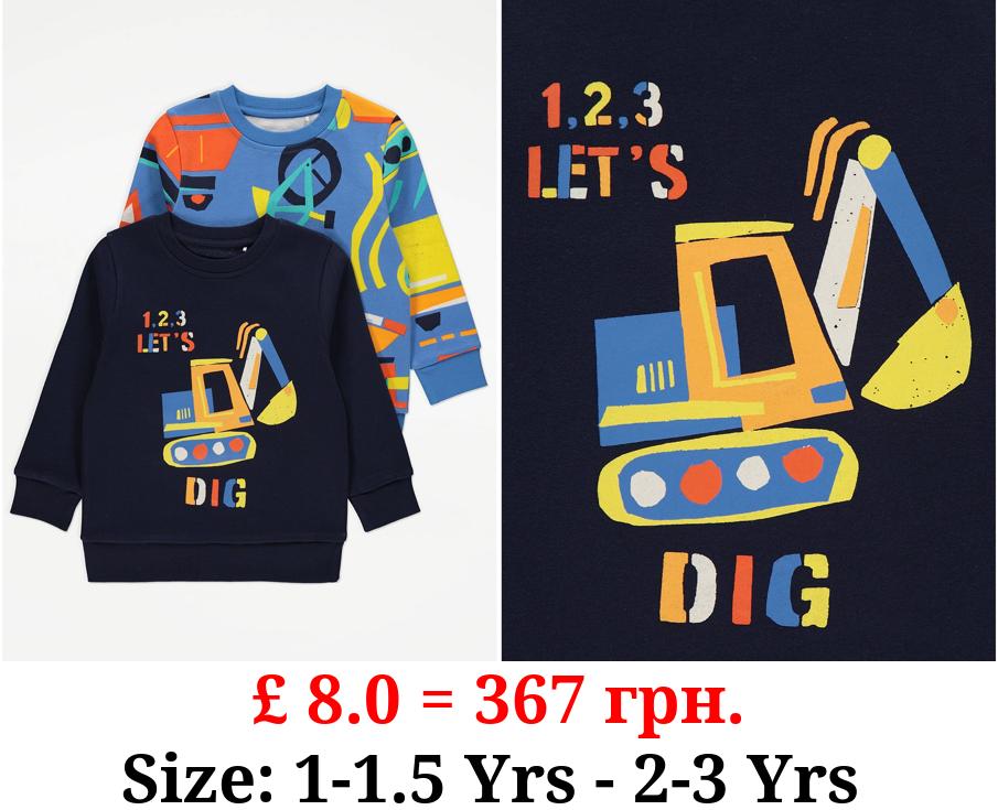 Digger Graphic Sweatshirts 2 Pack