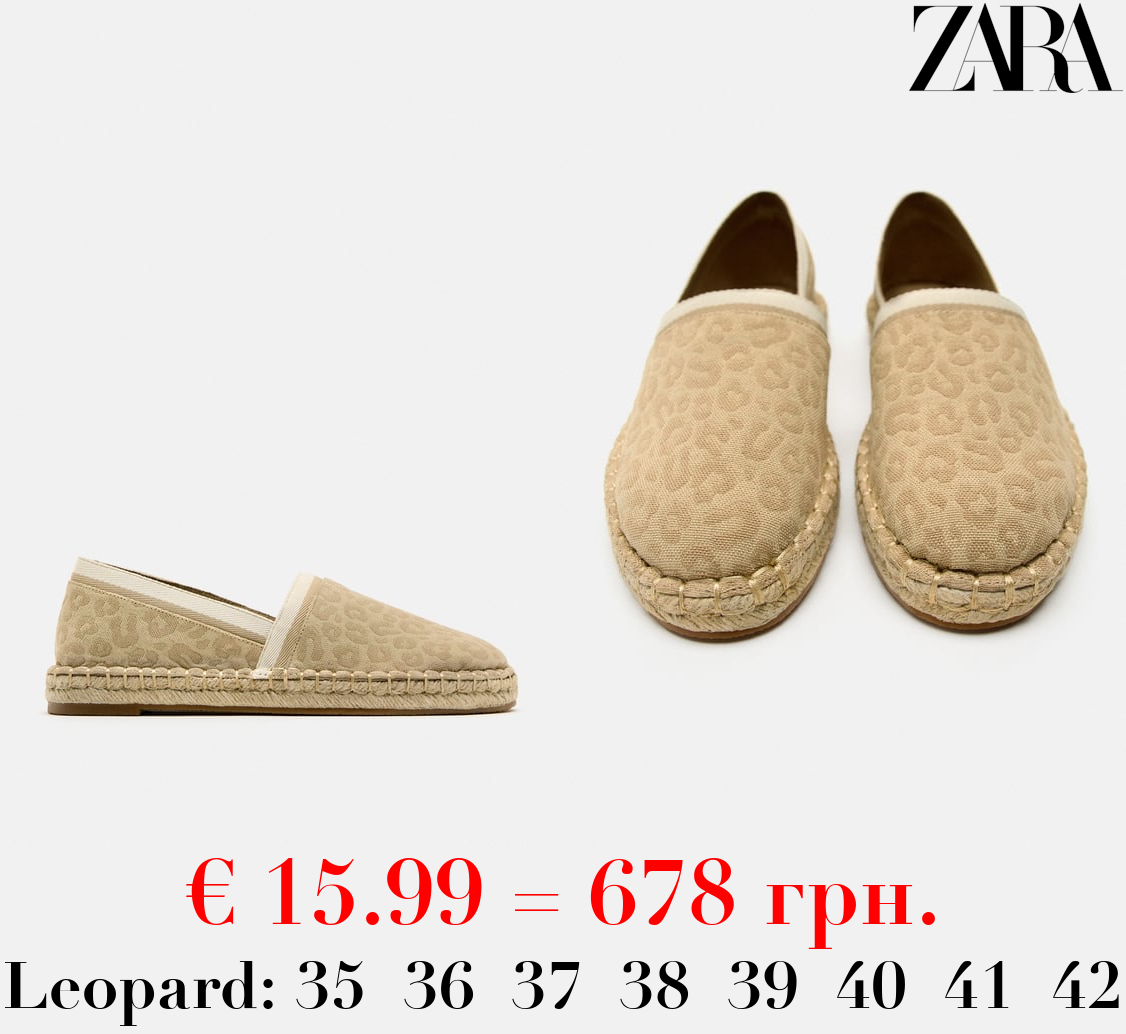 FLAT ANIMAL PRINT ESPADRILLES