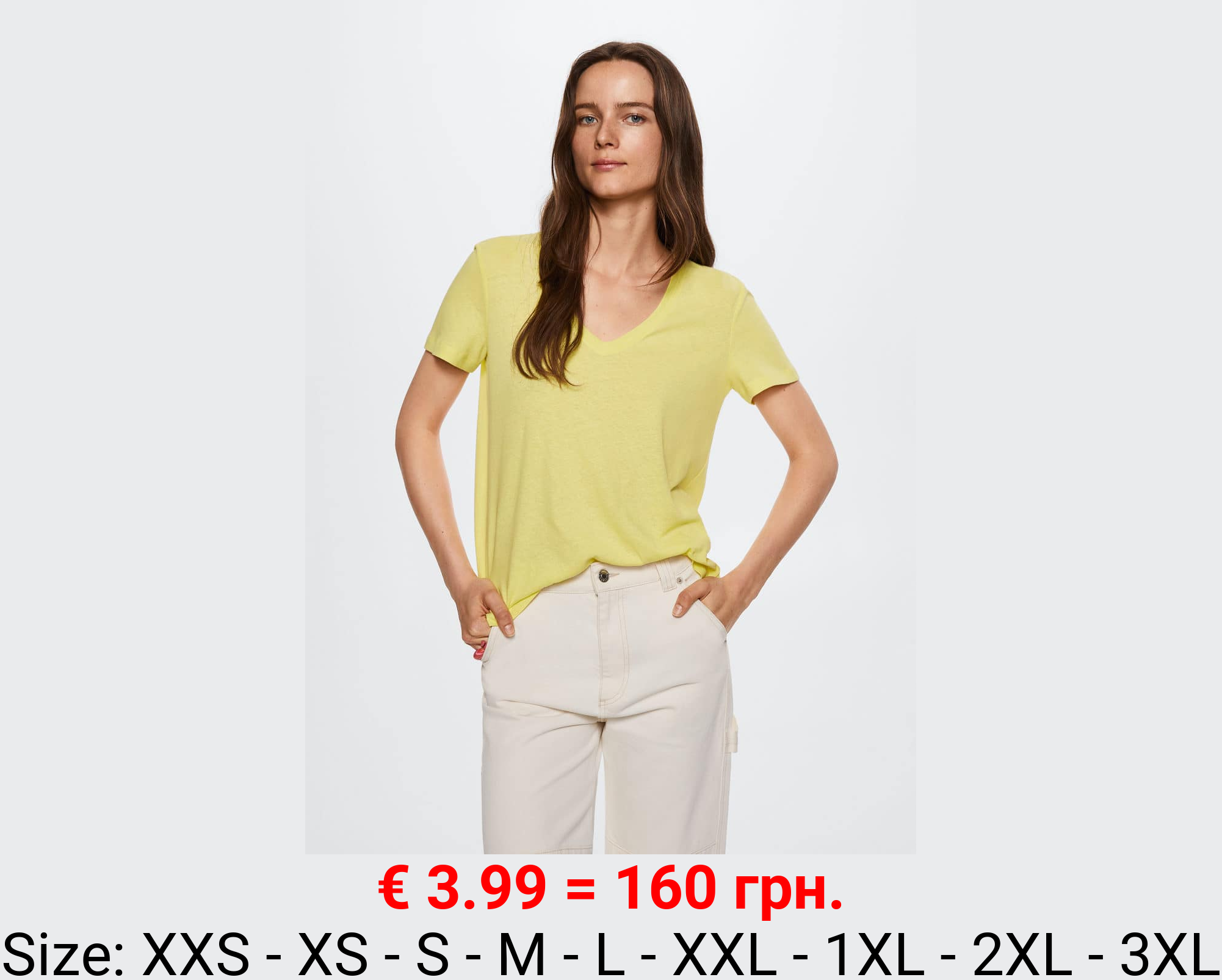 Camiseta algodón lino