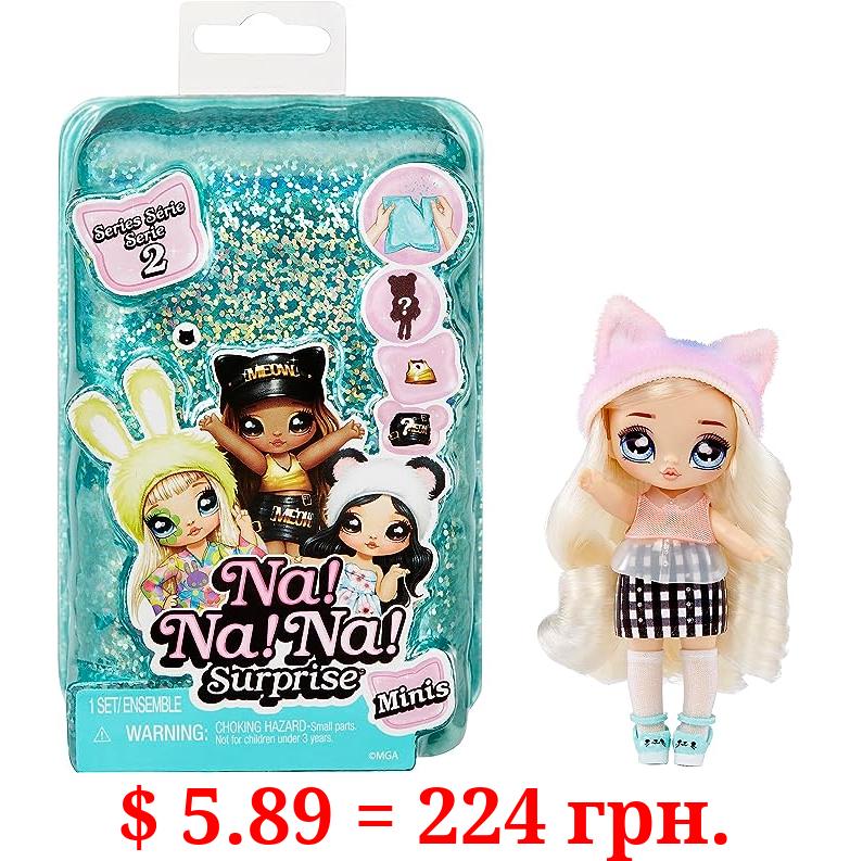 Na! Na! Na! Surprise Minis Series 2-4" Fashion Doll - Mystery Packaging with Confetti Surprise, Includes Doll, Outfit, Shoes, Poseable, Great Toy Gift for Kids Girls Boys Ages 4 5 6 7 8+ Years