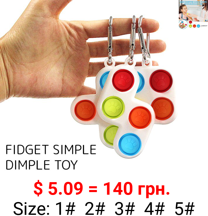 Willstar 5style Fidget Simple Dimple Toy Sensory Educational Toy Keychain Stress and Anxiety Relief