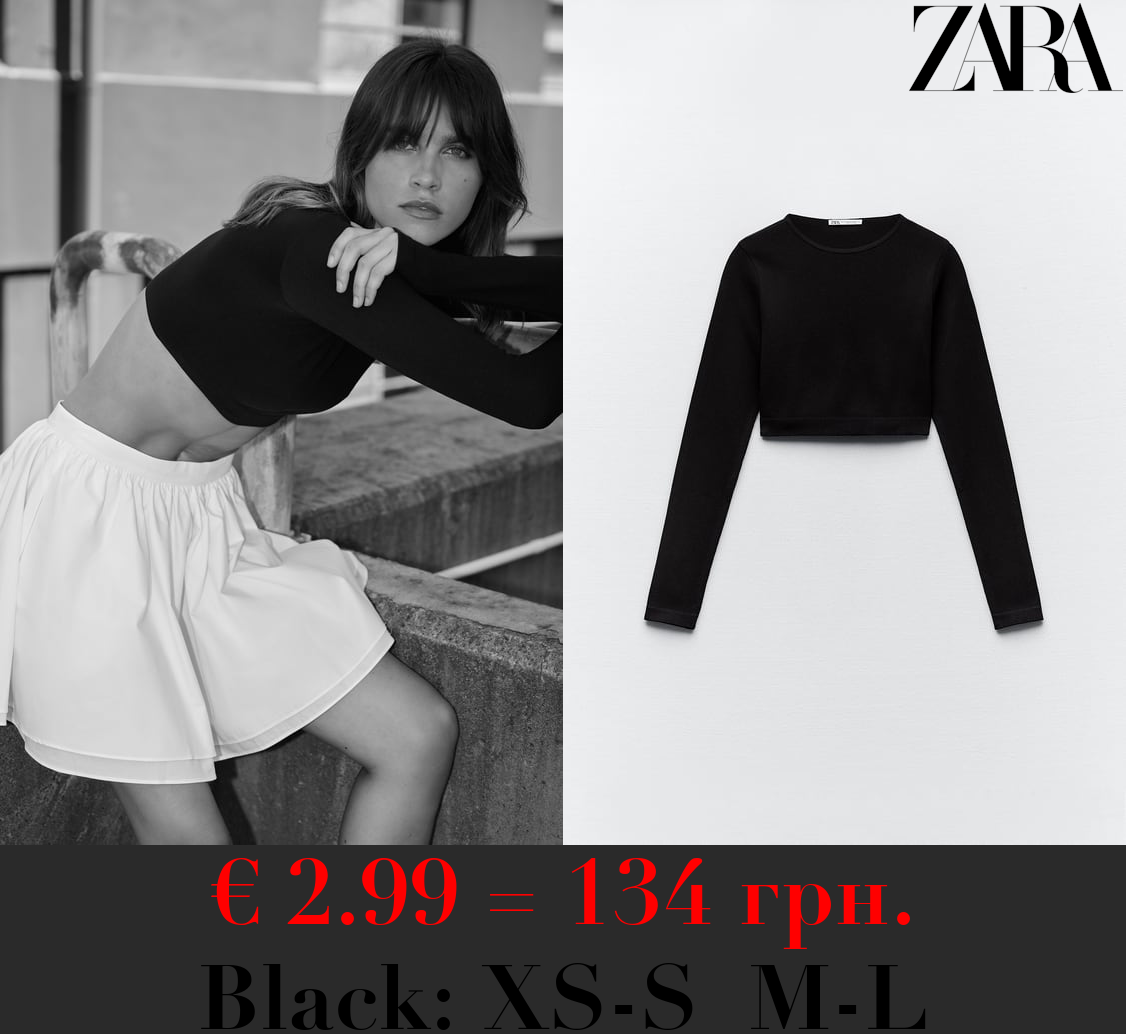 SEAMLESS RIBBED FADED CROP TOP