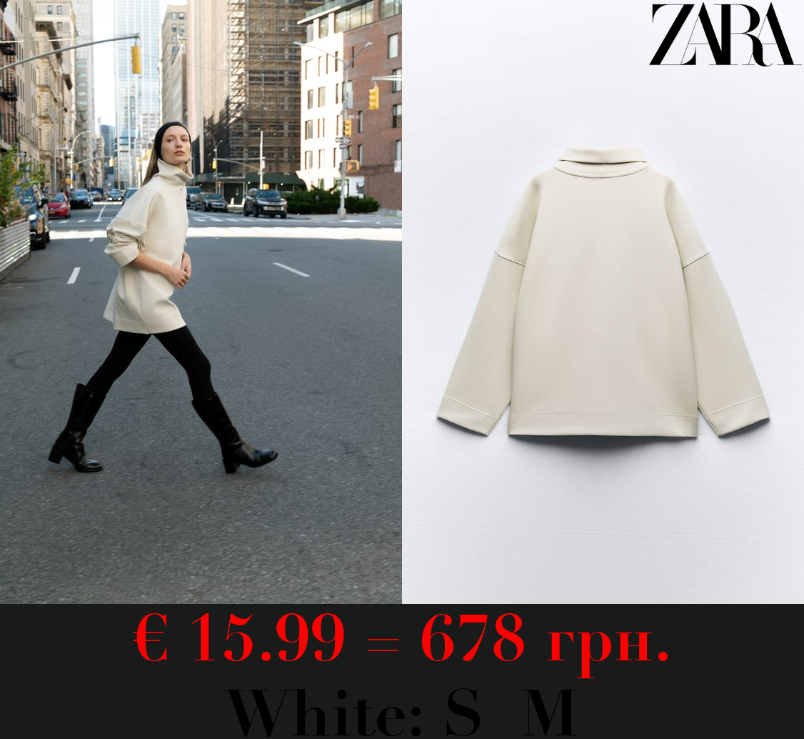 INTERLOCK HIGH NECK SWEATSHIRT