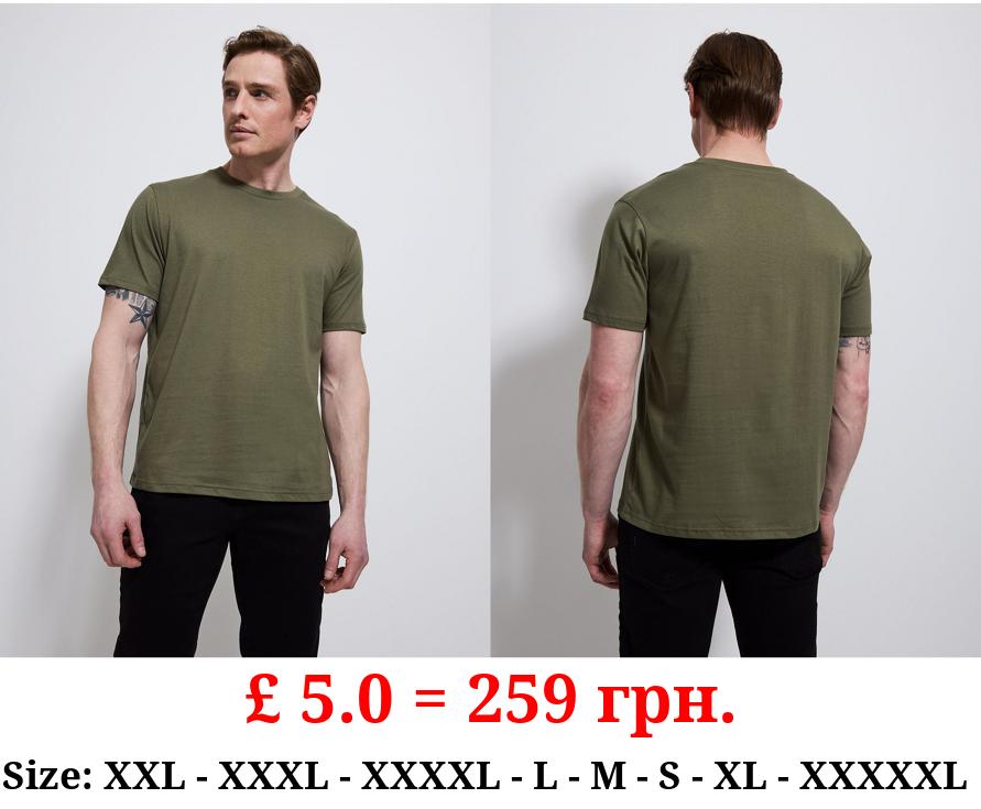 Khaki Crew Neck T-Shirt