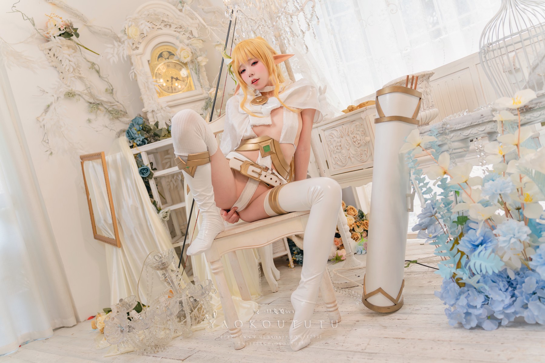 Cosplay 黏黏团子兔 六月订阅 『精灵 弓箭手』 广寒宫 17