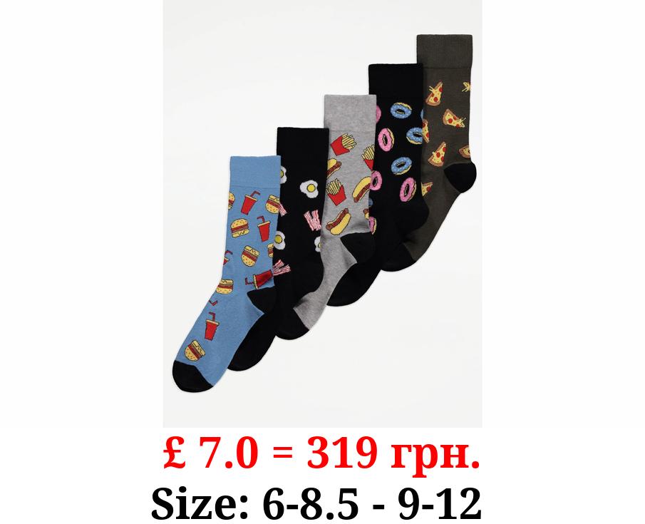 Fun Food Feel Fresh Ankle Socks 5 Pack