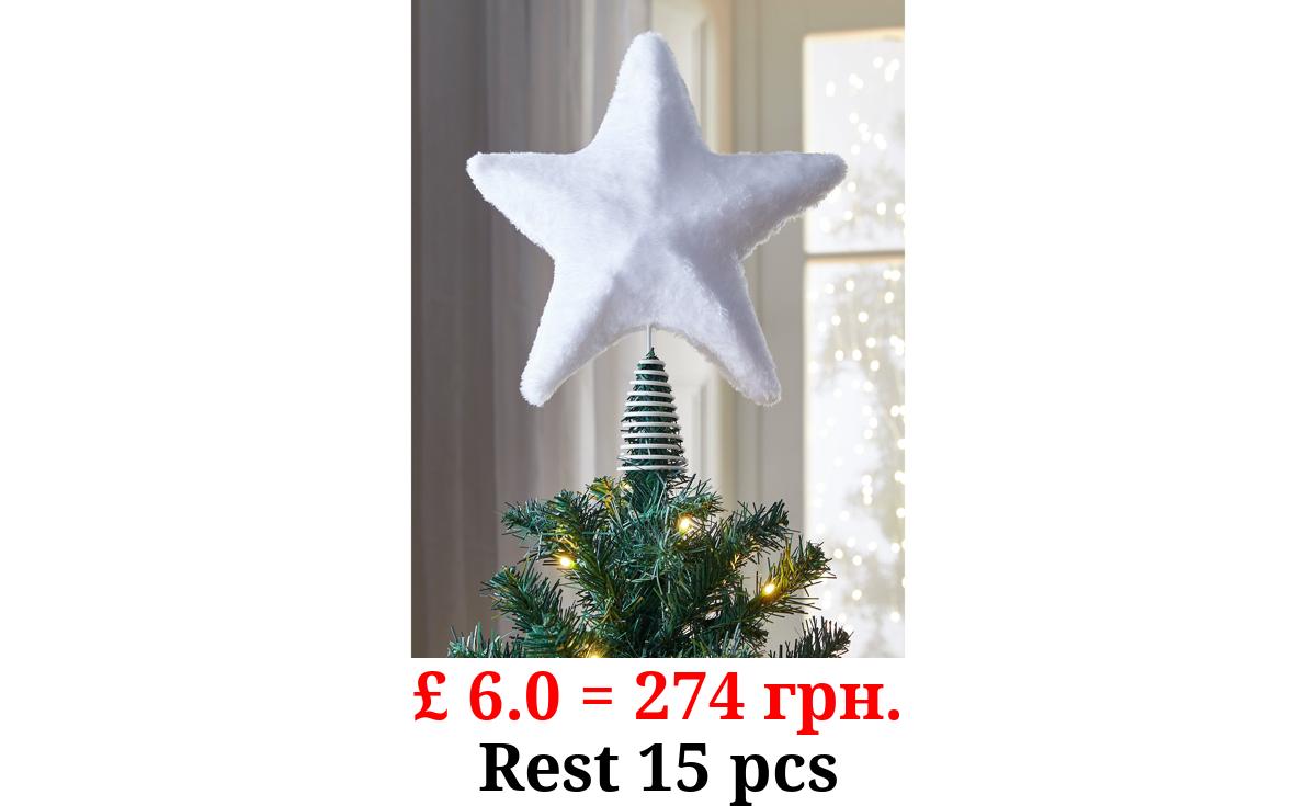 White Star Christmas Tree Topper